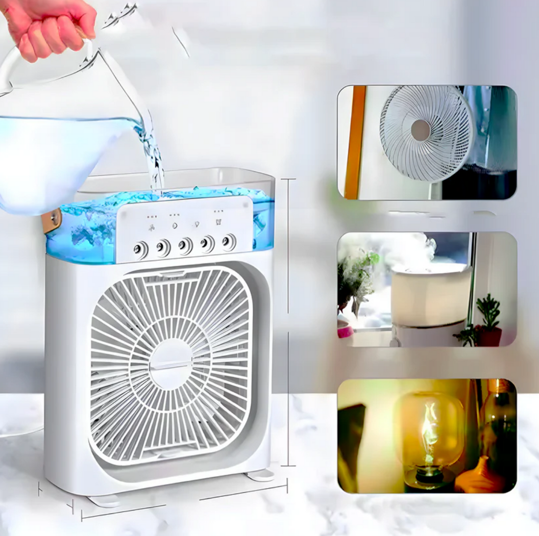 Portable 3-in-1 Air Conditioner Fan & Cooler – Instant Cooling for Home & Office