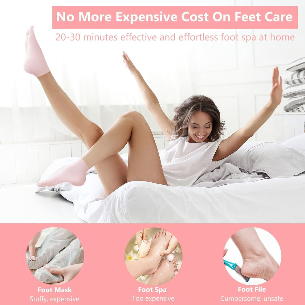 Silicone Gel Heel Socks Anti Slip For Dry Cracked Feet