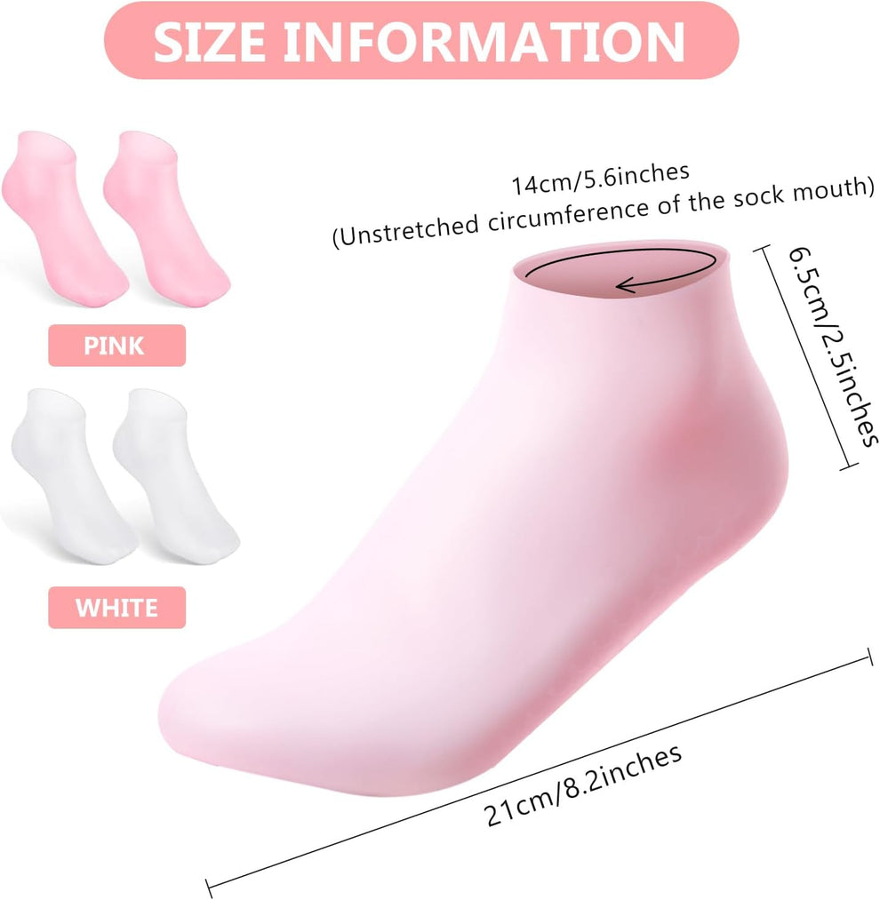 Silicone Gel Heel Socks Anti Slip For Dry Cracked Feet