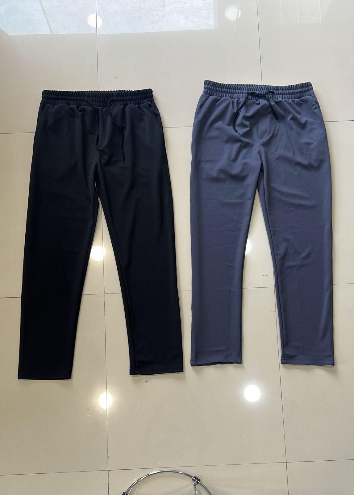 Men's NS Lycra Track Pants(PACK OF 2 GRAY AND BLACK)