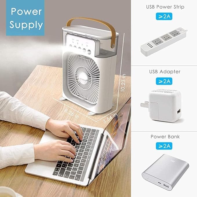 Portable 3-in-1 Air Conditioner Fan & Cooler – Instant Cooling for Home & Office