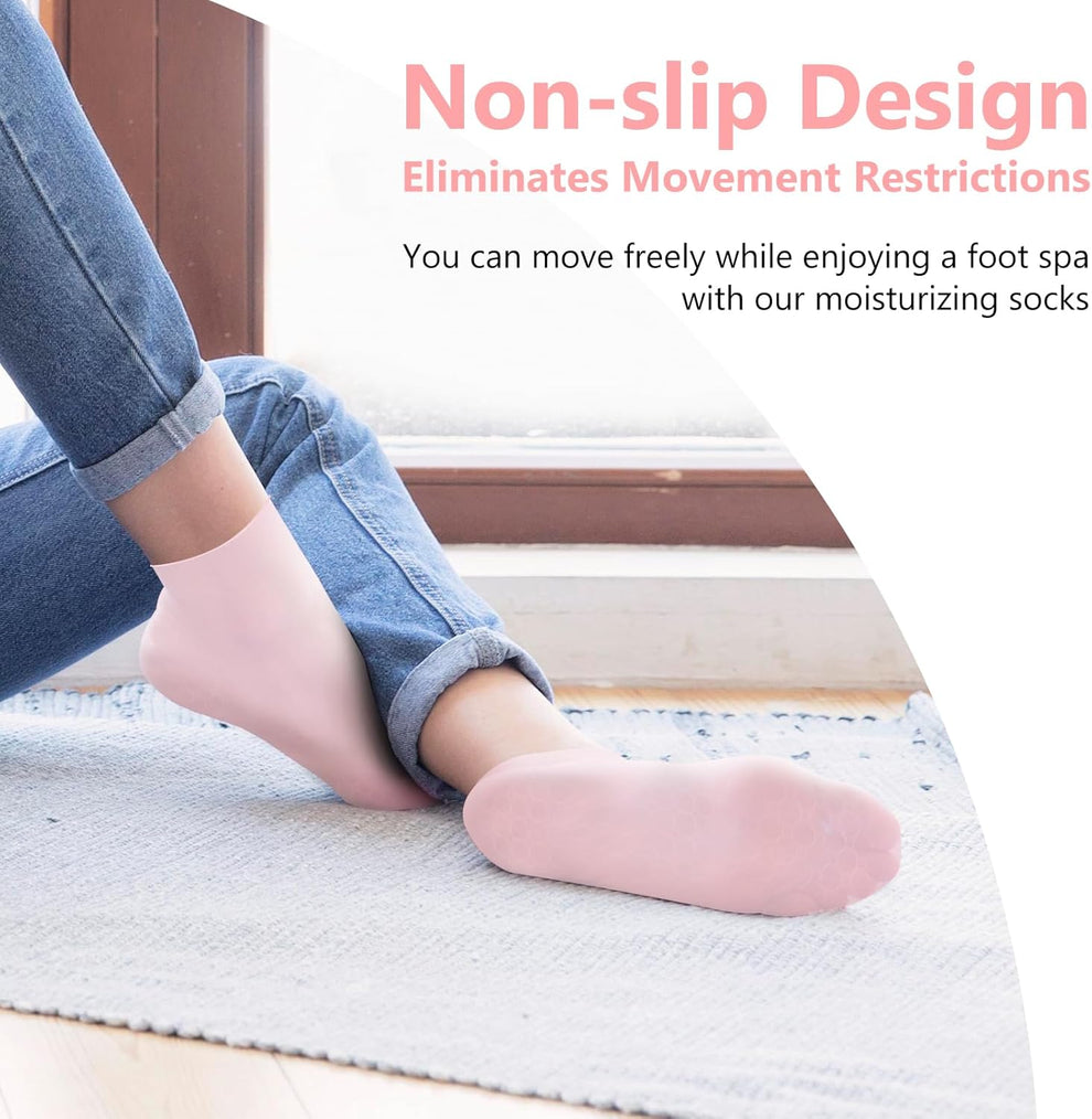 Silicone Gel Heel Socks Anti Slip For Dry Cracked Feet