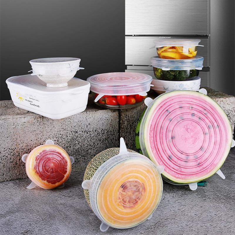 Silicone Reusable Stretch LIDS - Set Of 12