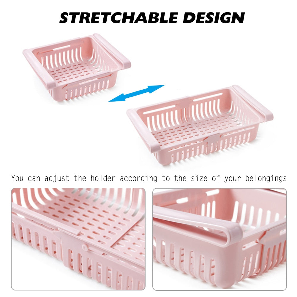 Adjustable Fridge Storage Rack ( PACK OF 4 )
