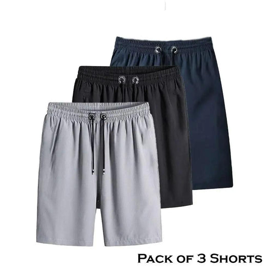 Combo Men's Stretchable Cotton Shorts(Pack Of 3)