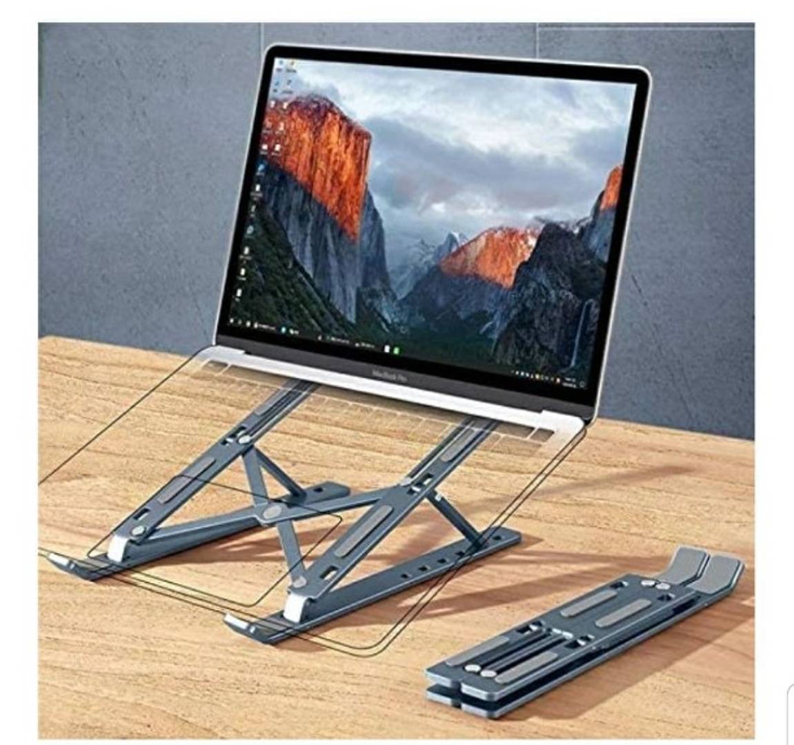 Laptop Stand Height Adjustable Plastic Ergonomic Tablet Stand Foldable Portable Desktop Holder Compatible with All Laptops