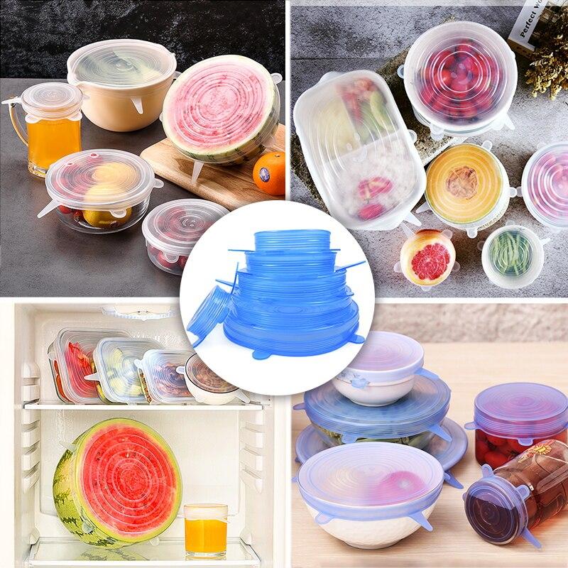 Silicone Reusable Stretch LIDS - Set Of 12