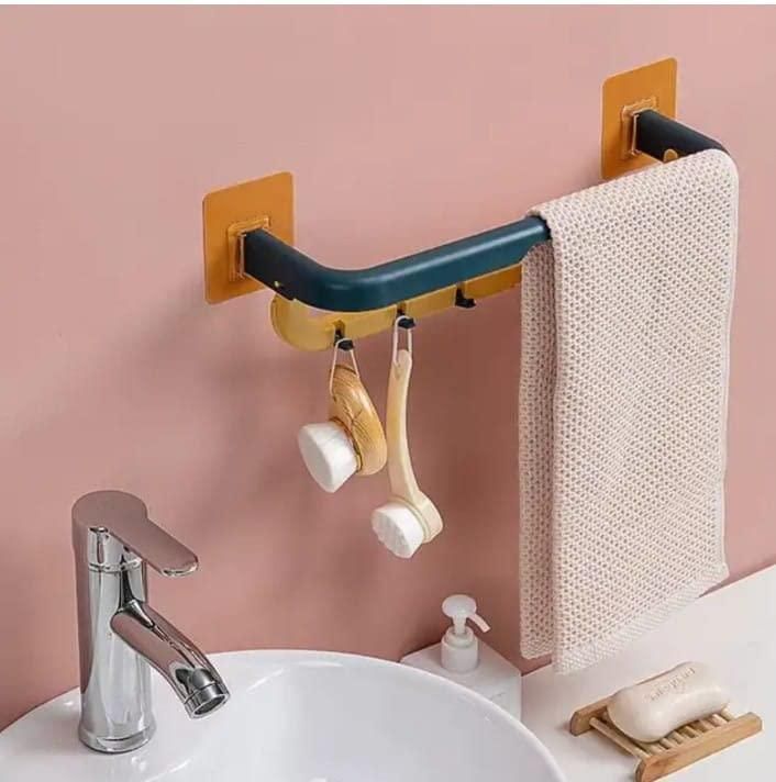 Double Layer  Towel Rack with Hooks